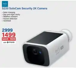 Incredible Connection Cufy S220 SoloCam Security 2K Camera offer