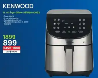 Incredible Connection KENWOOD Air fryer Silver HFM80.000SS offer