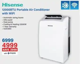 Incredible Connection Hisense 12000BTU Portable Air Conditioner with WiFi offer