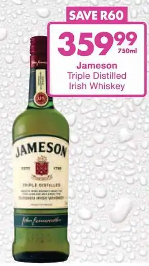 President Hyper Jameson Triple Distilled Irish Whiskey offer