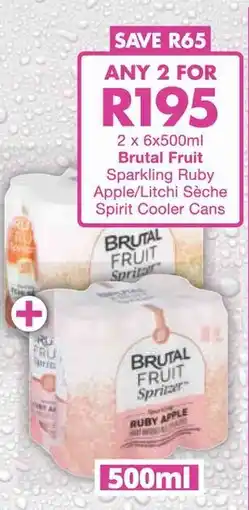 President Hyper Brutal Fruit Sparkling Ruby Apple/ Litchi Sèche Spirit Cooler Cans offer