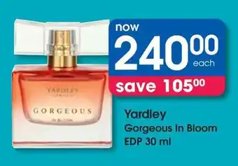 Clicks Yardley Gorgeous In Bloom EDP offer