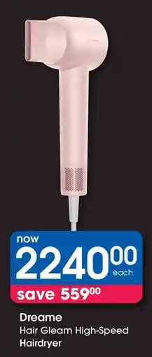 Clicks Dreame Hair Gleam High-Speed Hairdryer offer