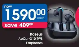 Clicks Baseus AeQur G10 TWS Earphones offer