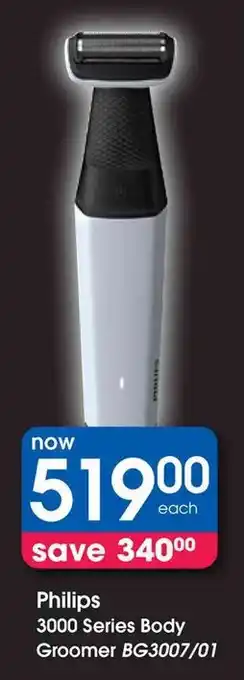 Clicks Philips 3000 Series Body Groomer offer