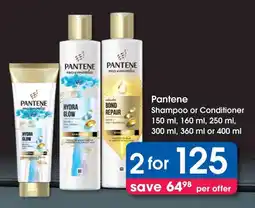 Clicks Pantene Shampoo or Conditioner offer