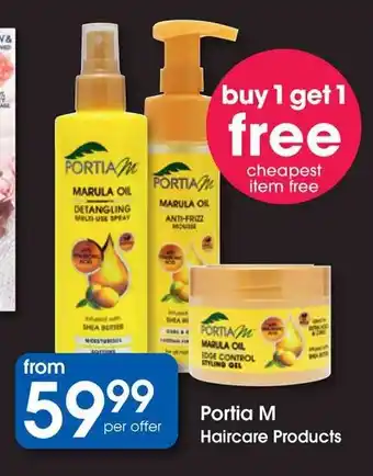 Clicks Portia M Haircare Products offer
