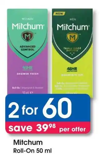 Clicks Mitchum Roll-On offer