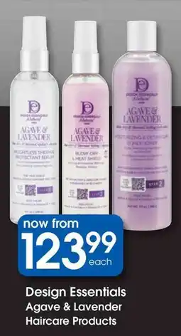 Clicks Design Essentials Agave & Lavender Haircare Products offer