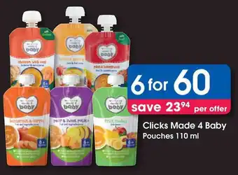 Clicks Clicks Made 4 Baby Pouches offer