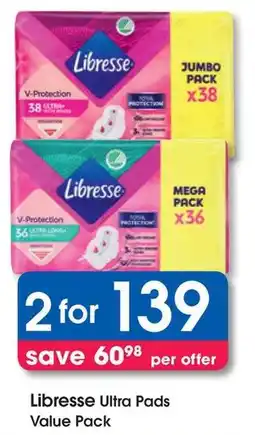 Clicks Libresse Ultra Pads Value Pack offer