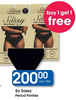 Clicks So Sassy Period Panties offer