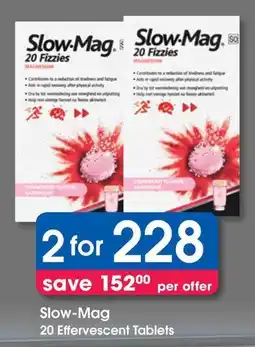 Clicks Slow-Mag 20 Effervescent Tablets offer
