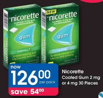 Clicks Nicorette Coated Gum offer