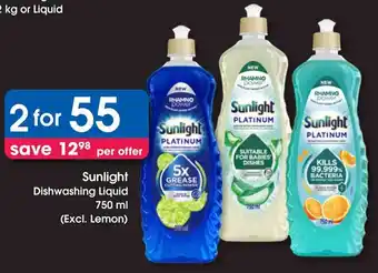 Clicks Sunlight Dishwashing Liquid offer