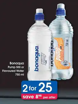 Clicks Bonaqua Pump Still or Flavoured Water offer