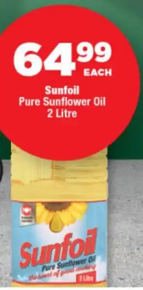 OK Foods Sunfoil Pure Sunflower Oil offer