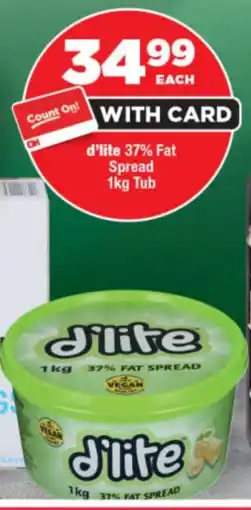 OK Foods D'lite 37% Fat Spread Tub offer