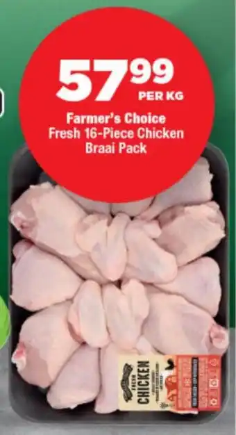 OK Foods Farmer's Choice Fresh Chicken Braai Pack offer