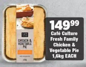 OK Foods Café Culture Fresh Family Chicken & Vegetable Pie offer