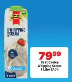 OK Foods First Choice Whipping Cream offer