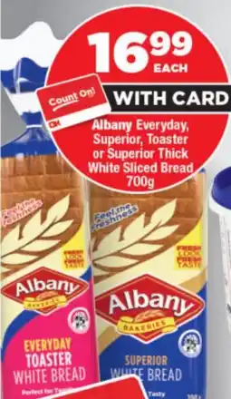 OK Foods Albany Everyday, Superior, Toaster or Superior Thick White Sliced Bread offer