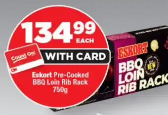 OK Foods Eskort Pre-Cooked BBQ Loin Rib Rack offer