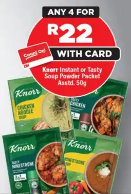 OK Foods Knorr Instant or Tasty Soup Powder Packet Asstd. offer