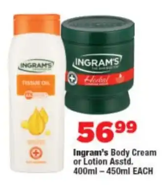 OK Foods Ingram's Body Cream or Lotion Asstd. offer