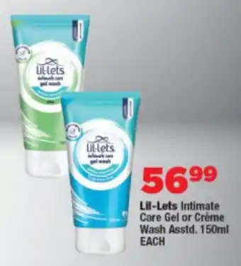 OK Foods Lil-Lets Intimate Care Gel or Crème Wash Asstd. offer