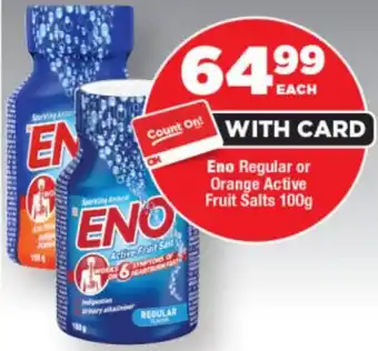OK Foods Eno Regular or Orange Active Fruit Salts offer