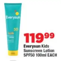 OK Foods Everysun Kids Sunscreen Lotion SPF50 offer