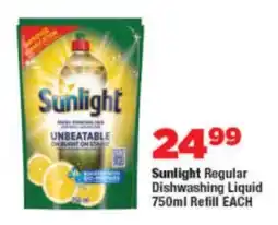 OK Foods Sunlight Regular Dishwashing Liquid Refill offer