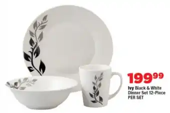 OK Foods Ivy Black & White Dinner Set offer