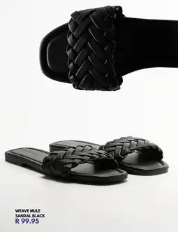 Ackermans Weave mule sandal black offer