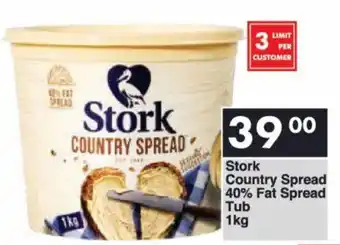 President Hyper Stork Country Spread 40% Fat Spread Tub offer
