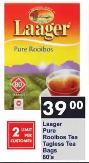 President Hyper Laager Pure Rooibos Tea Tagless Tea Bags offer