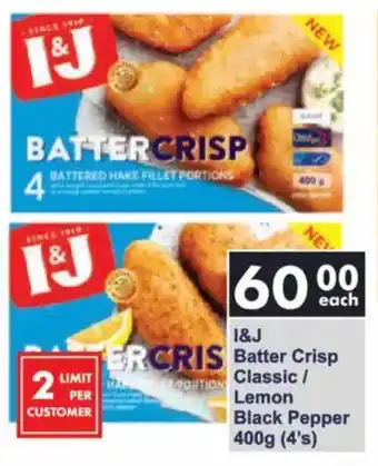 President Hyper I&J Batter Crisp Classic/ Lemon Black Pepper offer