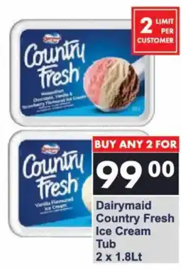 President Hyper Dairymaid Country Fresh Ice Cream Tub offer