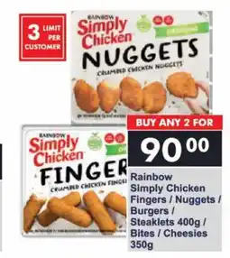 President Hyper Rainbow Simply Chicken Fingers/ Nuggets/ Burgers/ Steaklets/ Bites/ Cheesies offer