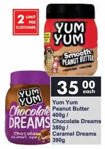President Hyper Yum Yum Peanut Butter/ Chocolate Dreams/ Caramel Dreams offer
