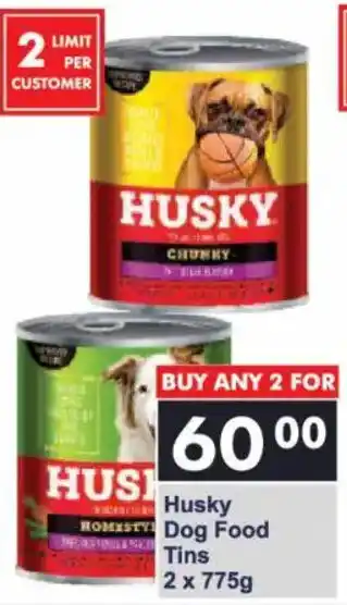 President Hyper Husky Dog Food Tins offer