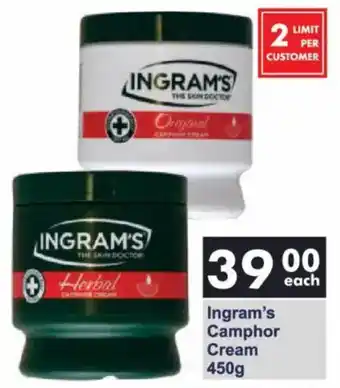 President Hyper Ingram's Camphor Cream offer