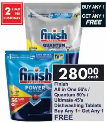 President Hyper Finish All in One/ Quantum/ Ultimate Dishwashing Tablets offer
