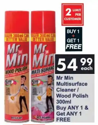President Hyper Mr Min Multisurface Cleaner/ Wood Polish offer