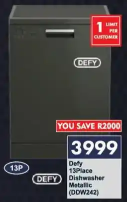 President Hyper Defy 13Place Dishwasher Metallic offer