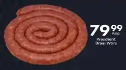 President Hyper Presdient Braai Wors offer