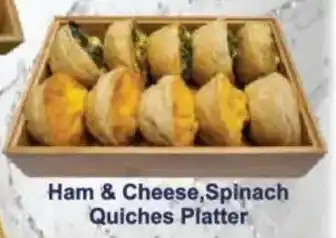 President Hyper Ham & Cheese, Spinach Quiches Platter offer
