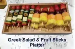 President Hyper Greek Salad & Fruit Sticks Platter offer