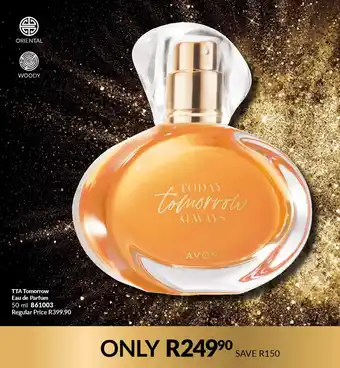 AVON TTA Tomorrow Eau de Parfum offer